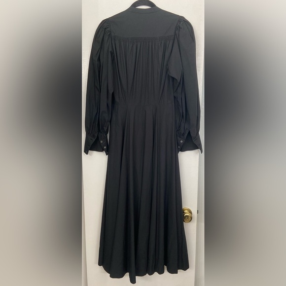 Doen Edlynne Maxi Dress Cotton Poplin Black Size Small - Picture 5 of 11